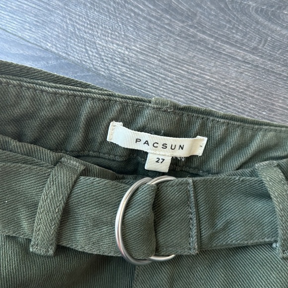 Pacsun Cadet Belted Utility Green High Rise Cargo Pant - Picture 10 of 12